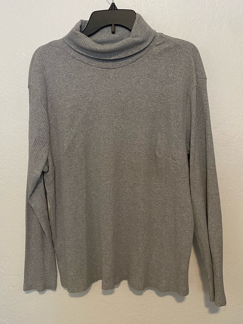 SHEIN Curve Grey Ribbed Turtleneck Long Sleeve Top Size 3X